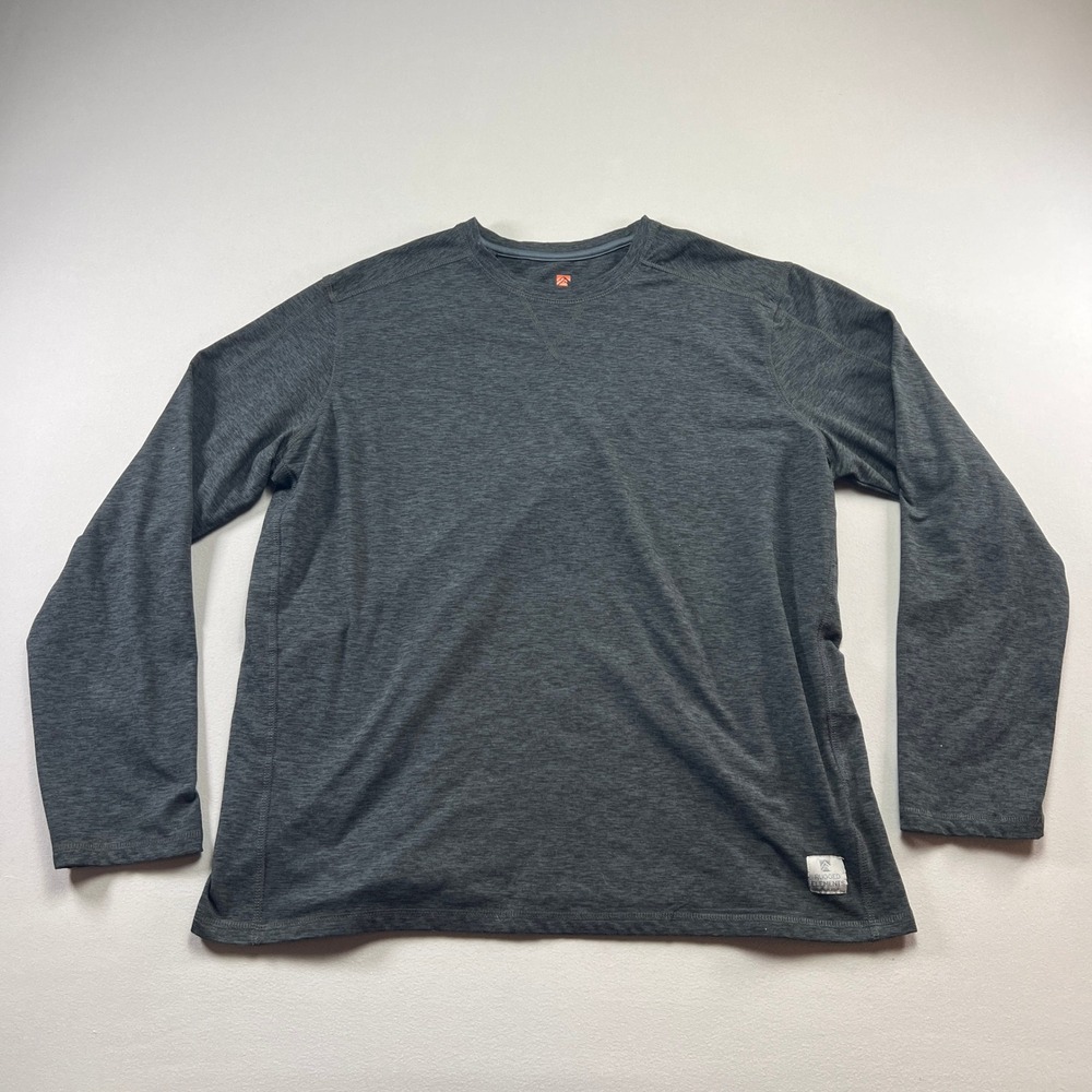 Rugged Elements Durable Utility Shirt Mens XL Charcoal Gray Stretch Long Sleeve